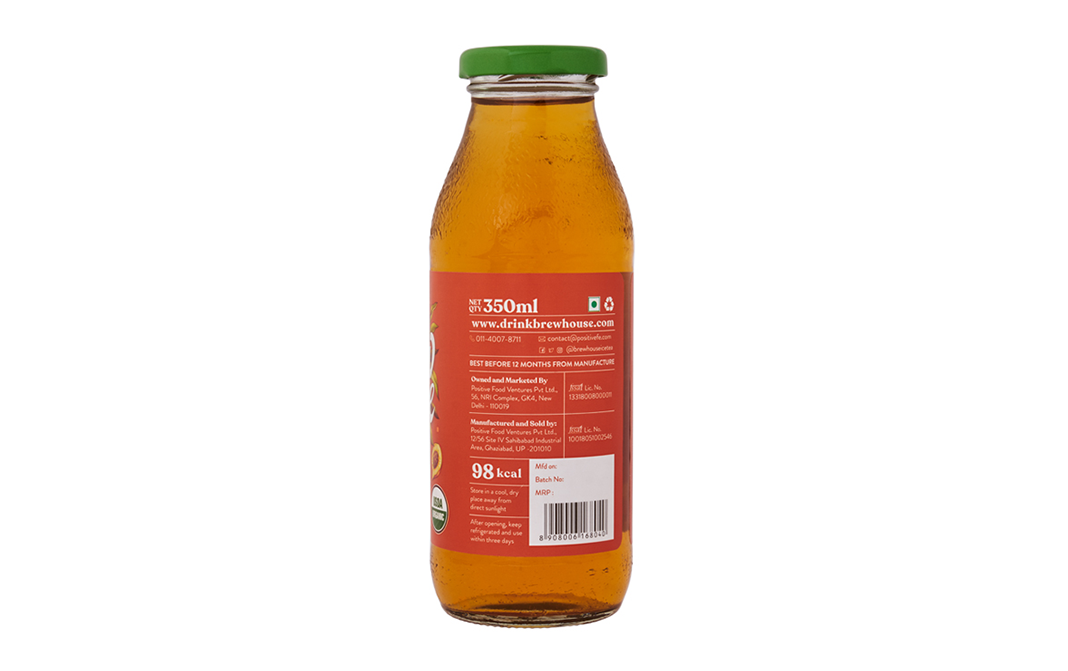 Brewhouse Classic Peach Flavoured Ice Tea   Glass Bottle  350 millilitre
